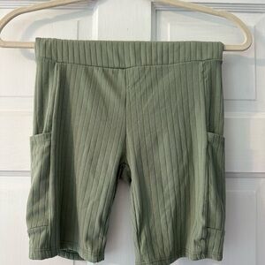 Green Biker Shorts